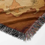 OP Red Line Map Woven Tapestry Throw Blanket – Nautical Wall Art, Room & Home Decor, Anime-Inspired Accent - Image 6