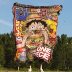 OP Manga Cover Woven Tapestry Throw Blanket – Iconic Home Accent, Room & Wall Decor, Collectible Gift - Image 4