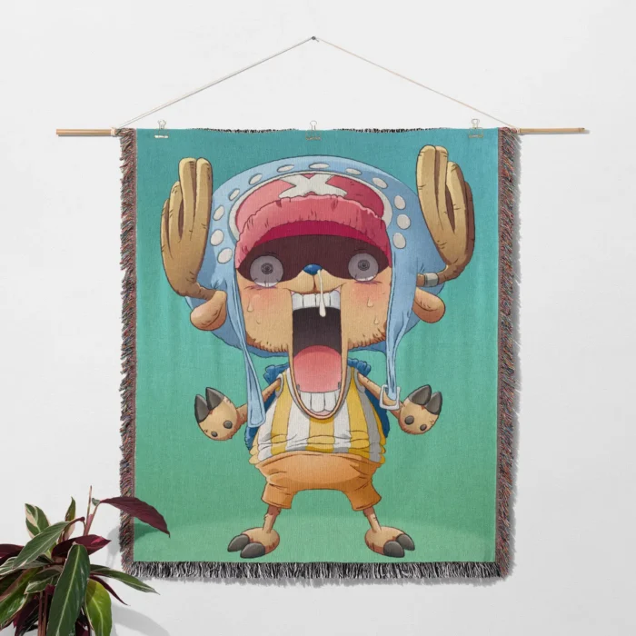 OP Tony Tony Chopper Woven Tapestry Throw Blanket – Cute Cozy Throw, Room & Home Decor, Wall Accent - Image 2