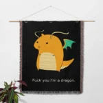 Dragonite Woven Tapestry Throw Blanket – Cute Wall Art, Room & Home Decor, Vibrant Home Accent - Image 2
