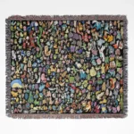 Pokémon woven tapestry throw blanket, vibrant and cozy, perfect for Pokémon fans who want a collectible accent for their room or wall.