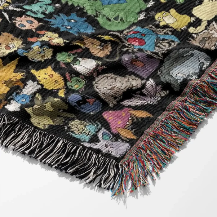 Poke Woven Tapestry Throw Blanket – Vibrant Wall Art, Cozy Room & Home Decor, Collectible Throw - Image 6
