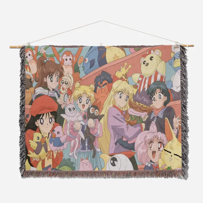 Sailor Woven Tapestry Throw Blanket – Classic Wall Art, Magical Girl Room & Home Decor - Image 2