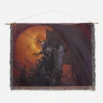 Skull Knight Woven Tapestry Throw Blanket – Dark Fantasy Wall Art, Room & Home Decor, Perfect Collectible - Image 2