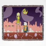 Soul Eater woven tapestry throw blanket, bold wall art design, stylish room and home decor accent for anime lovers.