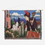 Kiki's Delivery Service Woven Tapestry Throw Blanket – Whimsical Wall Art, Room & Home Decor - Image 2