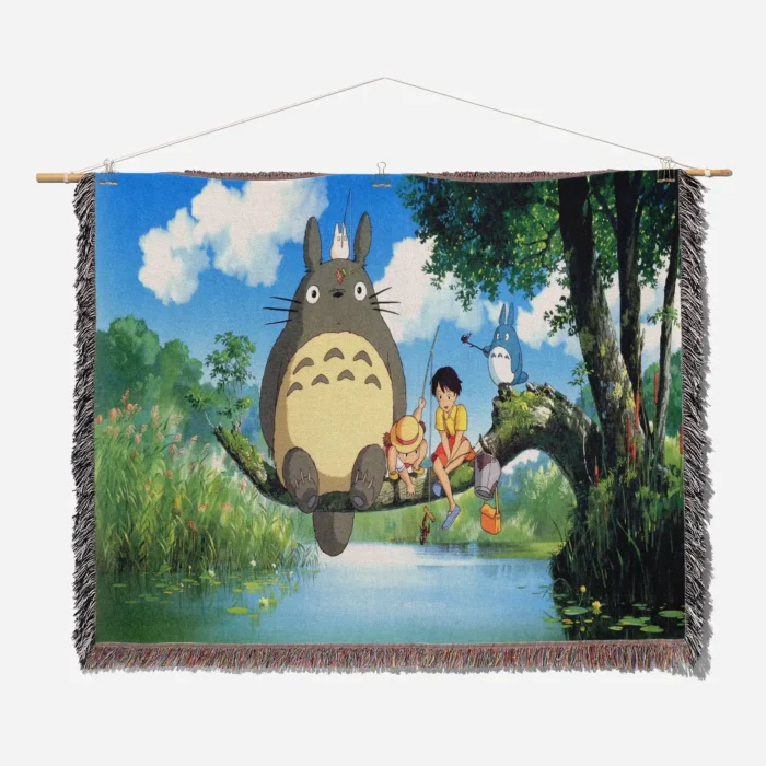 My Neighbor Totoro Woven Tapestry Throw Blanket – Cute Wall Art, Cozy Room & Home Decor - Image 2