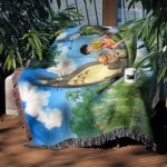 My Neighbor Totoro Woven Tapestry Throw Blanket – Cute Wall Art, Cozy Room & Home Decor - Image 4