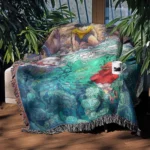 Ponyo Woven Tapestry Throw Blanket – Charming Wall Rug, Room & Home Decor, Cozy Throw - Image 3