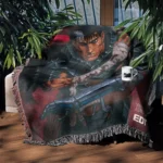 Berserk Manga Cover Woven Tapestry Throw Blanket – Stylish Wall Rug, Room & Home Decor, Must-Have Merch & Gift - Image 3