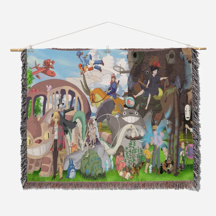 My Neighbor Totoro Woven Tapestry Throw Blanket – Cozy Throw, Wall Art & Room Decor - Image 2