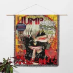 Ghoul Manga Cover Woven Tapestry Throw Blanket – Dark Wall Art, Room & Home Decor, Collectible Gift - Image 2