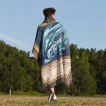 YGO Blue Eyes White Dragon Card Woven Tapestry Throw Blanket – Iconic Wall Art, Room & Home Decor - Image 5