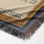 YGO Blue Eyes White Dragon Card Woven Tapestry Throw Blanket – Iconic Wall Art, Room & Home Decor - Image 6