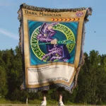 YGO Dark Magician Card Woven Tapestry Throw Blanket – Legendary Card Inspired Throw, Room & Wall Decor - Image 4