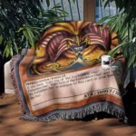 YGO Exodia the Forbidden One Card Woven Tapestry Throw Blanket – Rare Collectible Wall Rug, Room & Home Decor - Image 3
