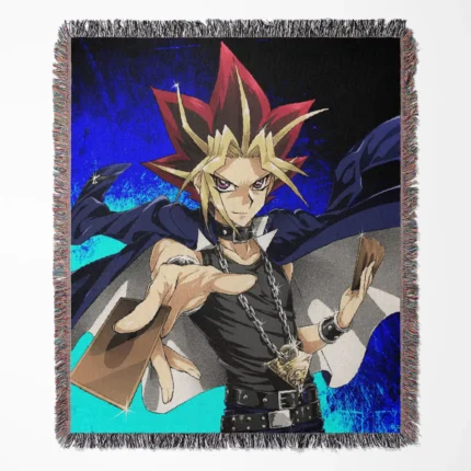 Yu-Gi-Oh! woven tapestry throw blanket, wall art, home decor, and room accent, making it the perfect gift for fans.