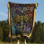 YGO Woven Tapestry Throw Blanket – Classic Room Decor, Wall Art & Home Accent - Image 4
