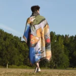 Cowboy Woven Tapestry Throw Blanket – Retro Wall Art, Space-Western Room & Home Decor - Image 5