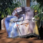 Cowboy Woven Tapestry Throw Blanket – Classic Wall Art, Room & Home Decor, Cozy Accent - Image 4