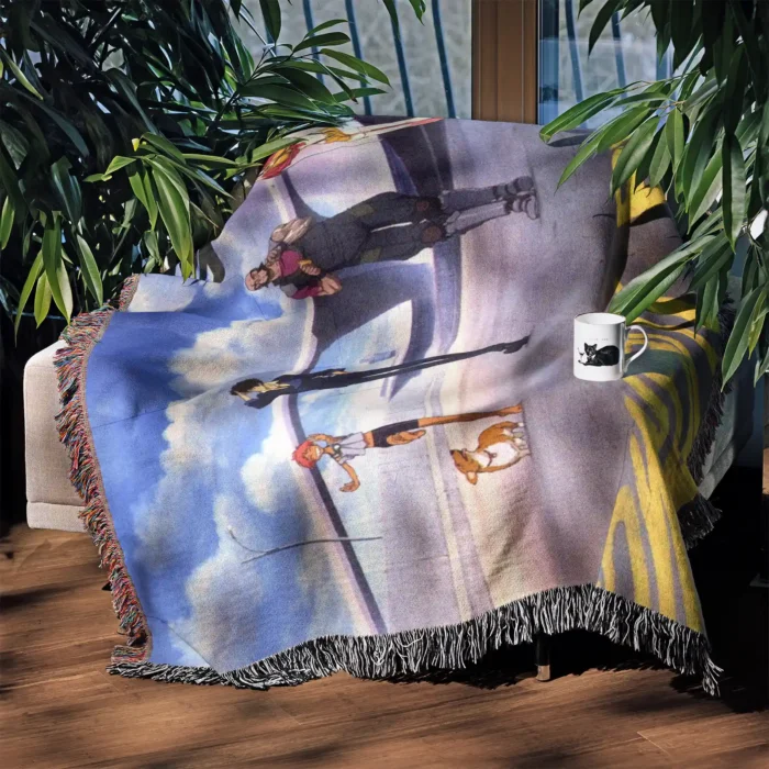 Cowboy Woven Tapestry Throw Blanket – Classic Wall Art, Room & Home Decor, Cozy Accent - Image 4