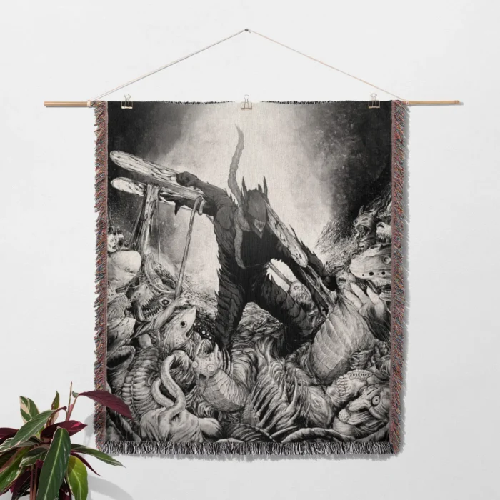 CSM Denji Woven Tapestry Throw Blanket – Unique Wall Rug, Home & Room Decor, Perfect Gift - Image 2