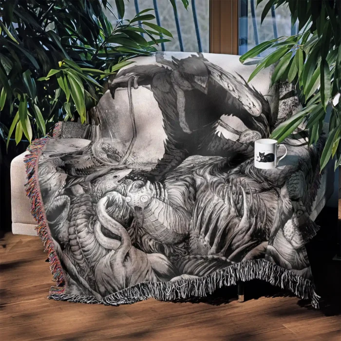 CSM Denji Woven Tapestry Throw Blanket – Unique Wall Rug, Home & Room Decor, Perfect Gift - Image 3