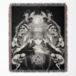 Chainsaw Man Makima woven tapestry throw blanket, modern wall art and room decor, the ideal gift for fans of the powerful Makima from Chainsaw Man.