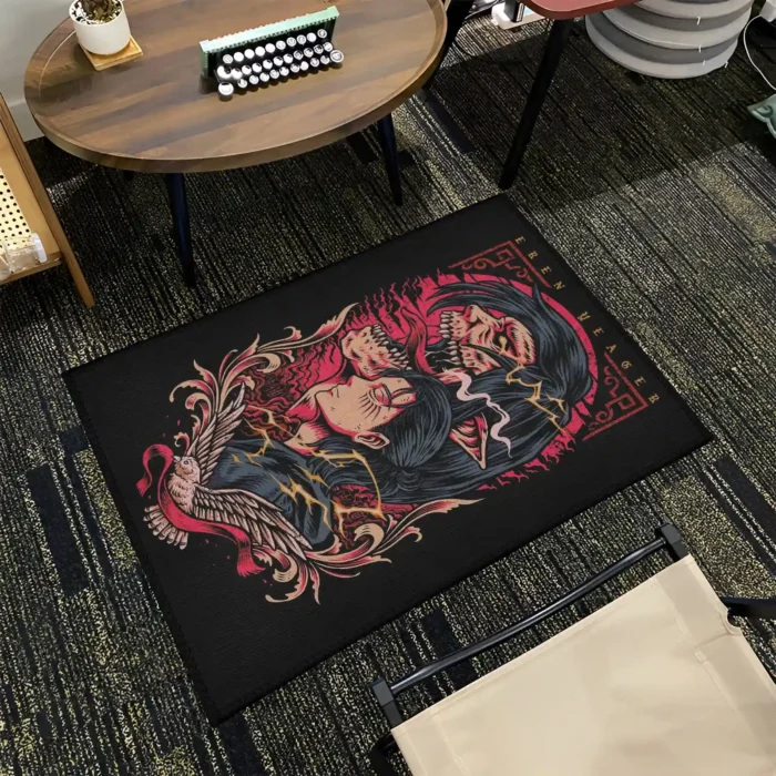 AOT Eager Yeager Rug – Perfect Gift for Boys Bedroom, Gaming Room, or Dorm - Image 2