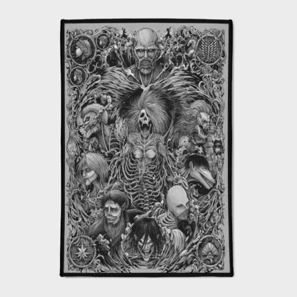 This *Attack on Titan* nine titans rug is a soft and stylish choice for gaming setups. A perfect gift for anime fans and collectors.