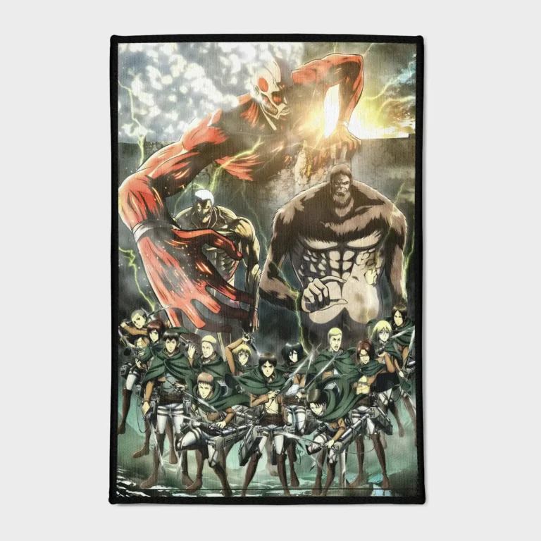 This *Attack on Titan* scouts and titans rug is a cool gift for gamers and anime lovers. Perfect for boys' rooms, dorms, or themed spaces.