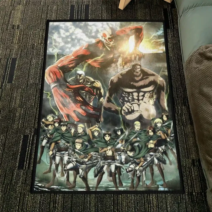 AOT Scouts and Titans Rug – Cool Gift for Gamers, Boys Room or Dorm - Image 4