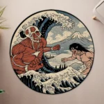 Ukiyo-e Round Rug – Classic Art Rug for Home or Office Decor Display - Image 4