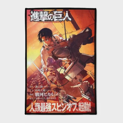 This *Attack on Titan* Levi Ackerman rug is a cool decor option for gamers, teens, and anime fans. Perfect for adding fandom flair to any room.