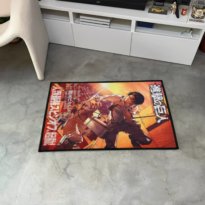 AOT Levi Ackerman Rug – Cool Decor Rug for Gamers, Teens, and Fans - Image 3