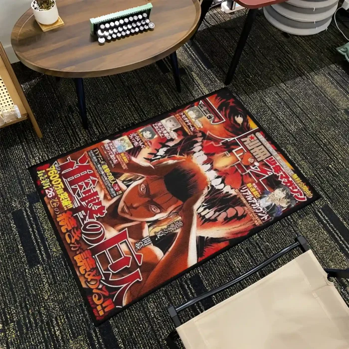 AOT Manga Anime Comic Cover Rug – Merch Rug for Boys Bedroom or Game Room - Image 2