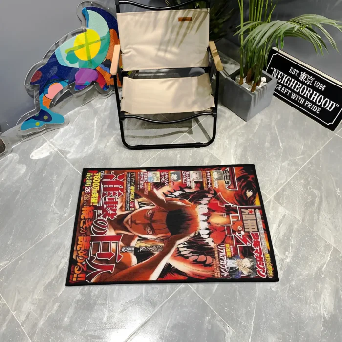 AOT Manga Anime Comic Cover Rug – Merch Rug for Boys Bedroom or Game Room - Image 3
