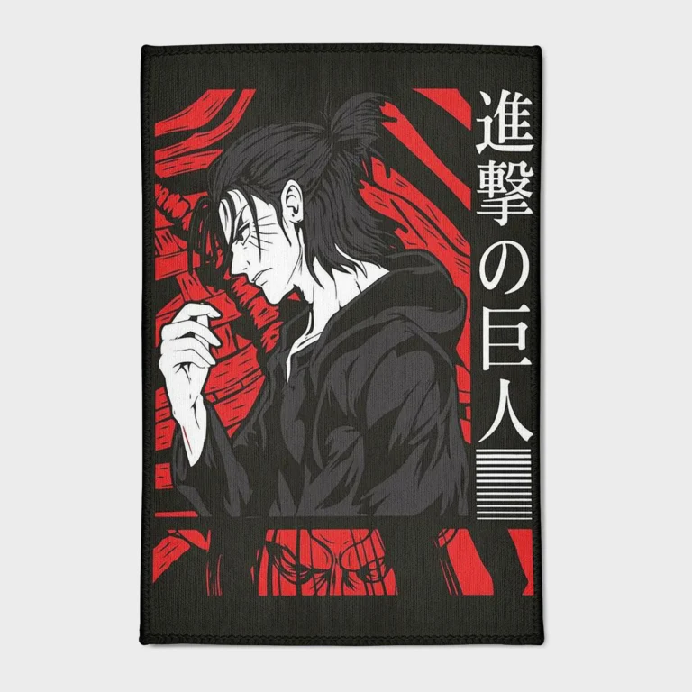 For fans of *Attack on Titan*, this Eager Yeager area rug makes the perfect room decor gift. It brings the world of *AOT* into your space with bold, fan-inspired design.