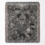 Attack on Titan woven tapestry throw blanket, bold wall art and room decor, a perfect iconic accent for fans of Attack on Titan.