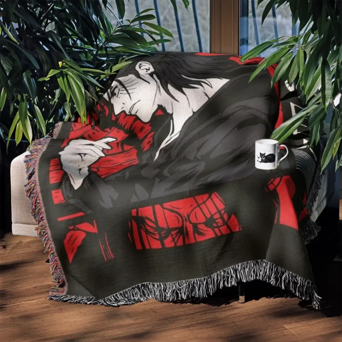AOT Eren Yeager Woven Tapestry Throw Blanket – Epic Wall Rug, Home & Room Decor, Ideal Gift for Fans - Image 3