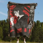 AOT Eren Yeager Woven Tapestry Throw Blanket – Epic Wall Rug, Home & Room Decor, Ideal Gift for Fans - Image 4