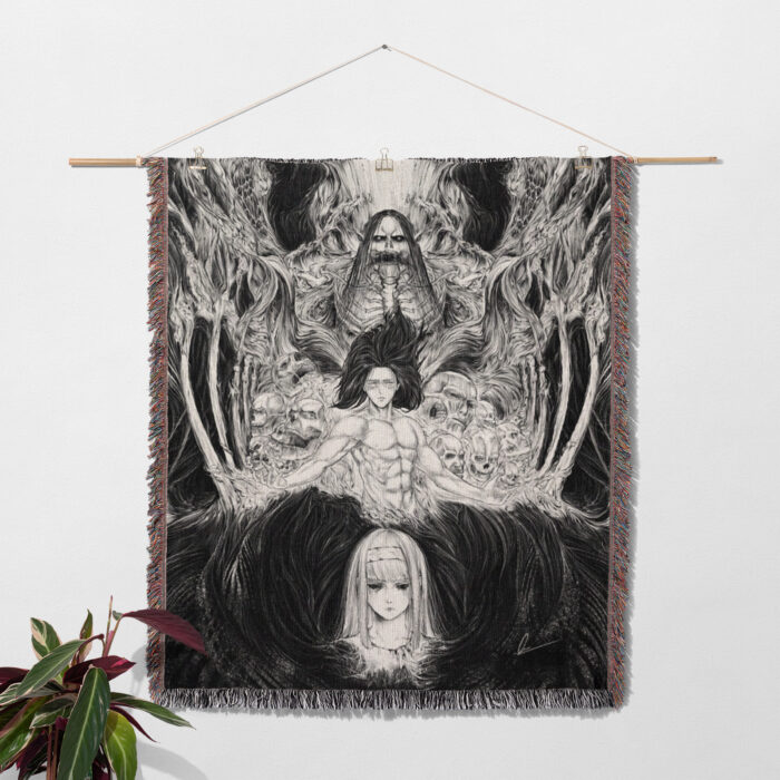 AOT  Woven Tapestry Throw Blanket – Bold Wall Art, Room & Home Decor, Perfect Gift for Fans - Image 2