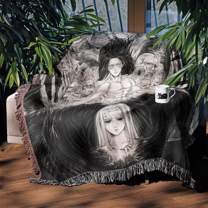 AOT  Woven Tapestry Throw Blanket – Bold Wall Art, Room & Home Decor, Perfect Gift for Fans - Image 3