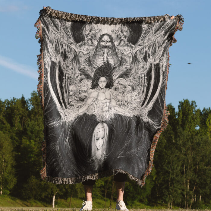AOT  Woven Tapestry Throw Blanket – Bold Wall Art, Room & Home Decor, Perfect Gift for Fans - Image 4