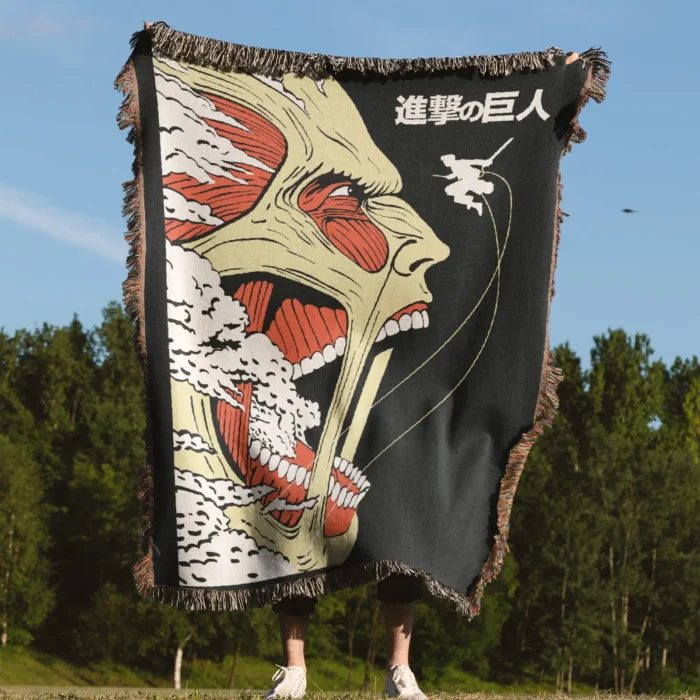 AOT Woven Tapestry Throw Blanket – Epic Wall Art, Room & Home Decor, Perfect Gift - Image 4