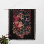 AOT Eren Yeager Woven Tapestry Throw Blanket – Striking Wall Rug, Home & Room Decor, Ideal Collectible Gift - Image 2