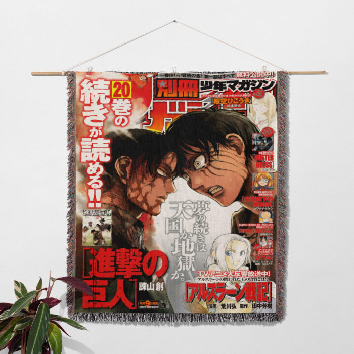 AOT  Woven Tapestry Throw Blanket – Eye-Catching Wall Rug, Home & Room Decor, Ideal Merch Collectible - Image 2