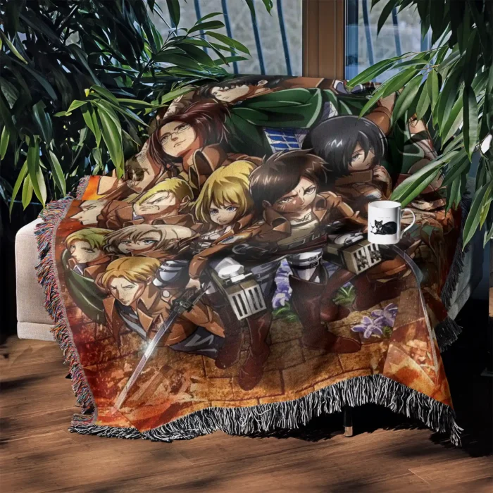 AOT Woven Tapestry Throw Blanket – Unique Wall Rug, Picnic Mat & Home Decor, Great for Collectors - Image 3