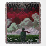 Attack on Titan woven tapestry throw blanket, striking wall rug and room decor, perfect as a collectible for Attack on Titan fans.