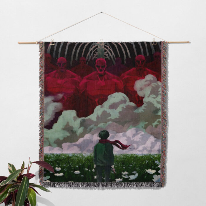 AOT Woven Tapestry Throw Blanket – Striking Wall Art, Cozy Room & Home Decor, Ideal Collectible Gift - Image 2
